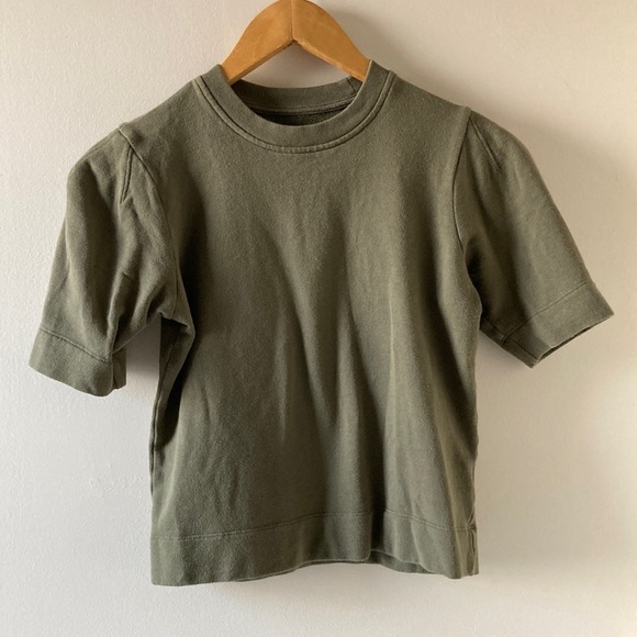 Everlane Lightweight French Terry Puff-Sleeve Tee - Picture 1 of 4